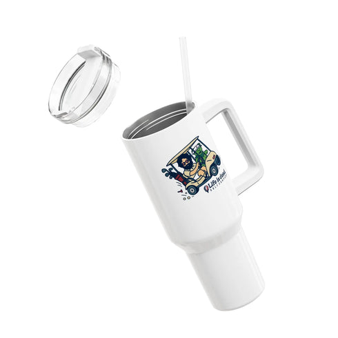 Grateful Dead - Joy Ridin' Jerry Life is dead. "Fat Man" Tumbler,  Double Insulated 40oz Travel Mug - StealieShop